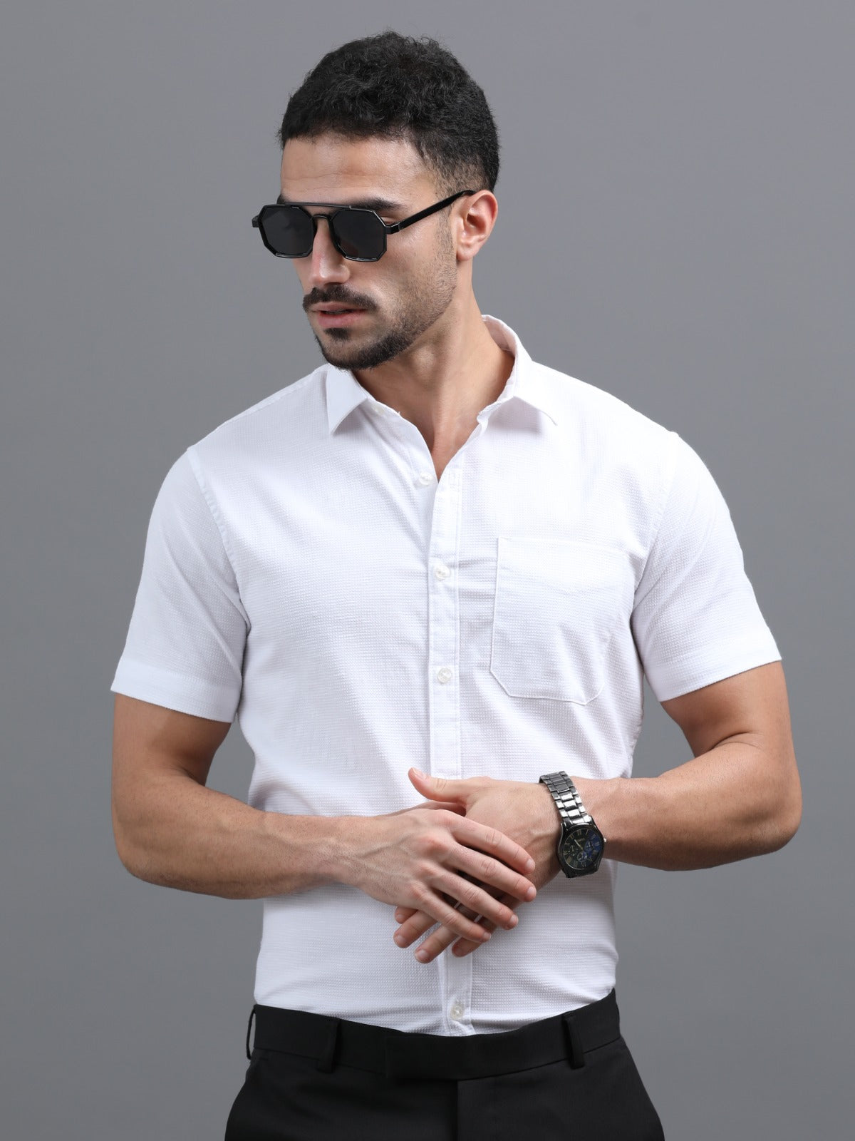 Men’s Classic White Short Sleeve Shirt